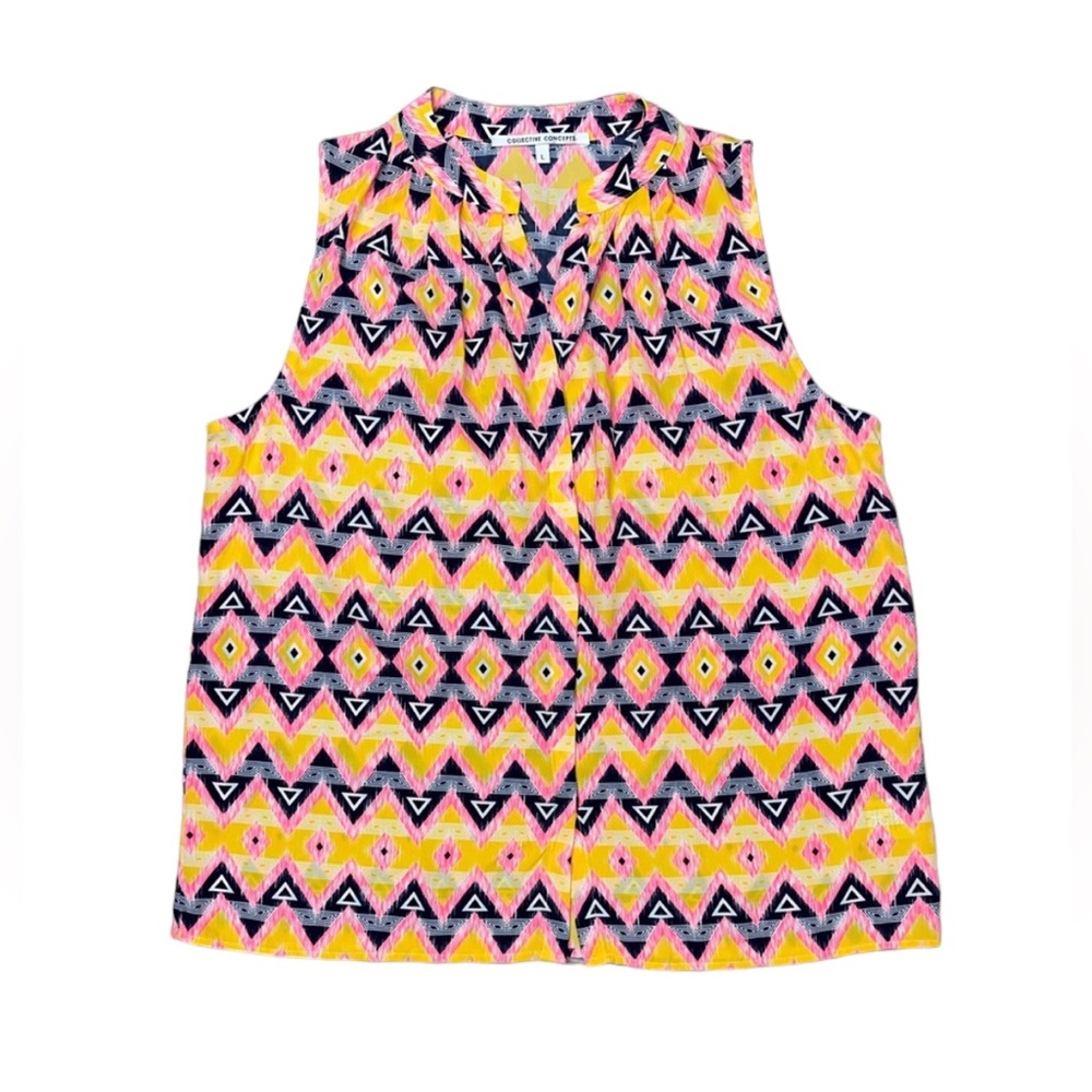 Collective Concepts Sleeveless Blouse Size Large